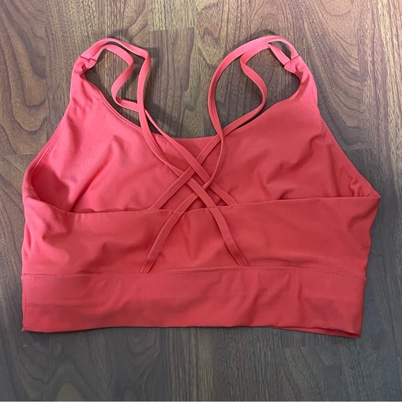 Athletic Works Coral/Bright Orange Sports Bra, 2X (20) - Picture 2 of 4
